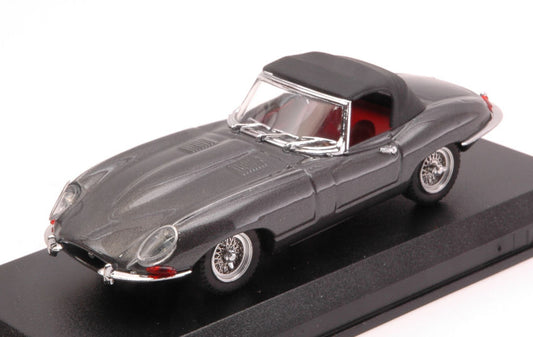 MODELLINO IN SCALA COMPATIBILE CON JAGUAR E SPIDER SOFT TOP 1961 GUNMETAL 1:43 BEST MODEL BT9508