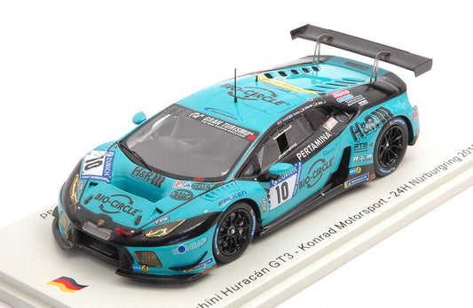 LAMBORGHINI HURACAN GT3 N.10 24 H NURBURGRING 2018 DI MARTINO-BRUCK-KONR Scala 1:43 Spark Model