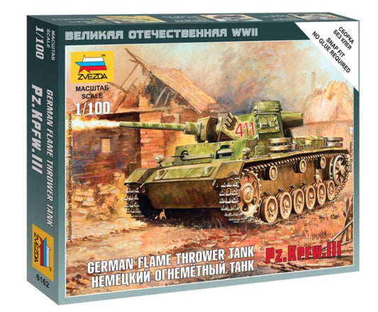 PANZER III FLAMETHROWER KIT 1:100 Scala 1:100 Zvezda