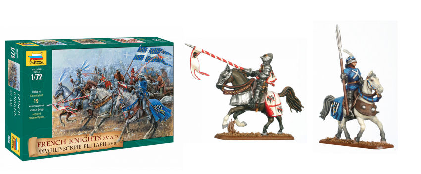 MODELLINO Zvezda FRENCH KNIGHTS XV A.D. KIT 1:72 MODEL SCALE Z8036 250506