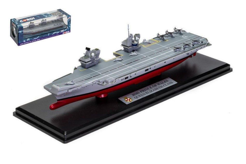 MODELLINO Corgi HMS PRINCE OF WALES (R09) QUEEN ELIZABETH-CLASS AIRCRAFT CARRIER 1:1250 MODEL SCALE CC75001 250506