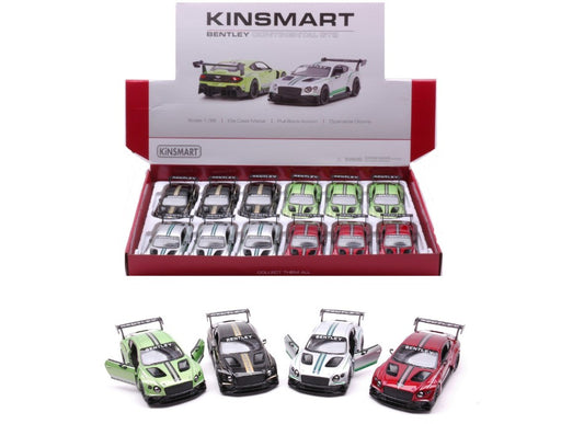 BENTLEY CONTINENTAL GT3 2019 COL.ASS. cm 12,5 1:38 Scala 1:32 Kinsmart