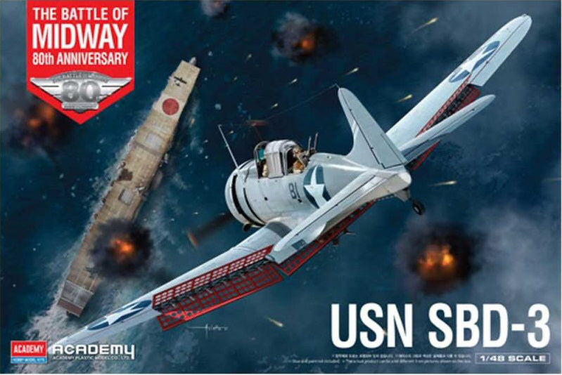 USN SBD-3 BATTLE OF MIDWAY KIT 1:48 Scala 1:48 Academy