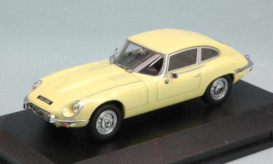 MODELLINO IN SCALA COMPATIBILE CON JAGUAR V12 E TYPE COUPE  1971 LIGHT YELLOW 1:43 OXFORD OXFJAGV12002