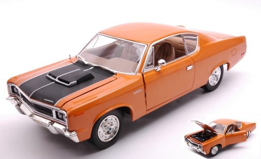 MODELLINO IN SCALA COMPATIBILE CON AMC REBEL MACHINE 1970 ORANGE 1:18 LUCKY DIE CAST LDC92778O