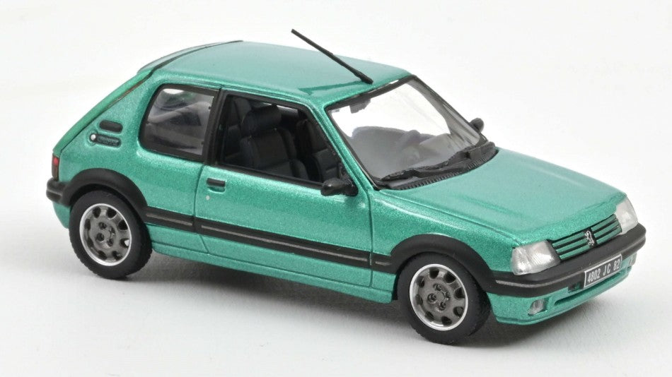MODELLINO IN SCALA COMPATIBILE CON PEUGEOT 205 GRIFFE GREEN 1:43 REPROD. NOREV NV471722