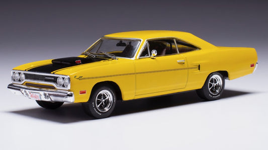 MODELLINO IN SCALA COMPATIBILE CON PLYMOUTH ROAD RUNNER 1970 YELLOW 1:43 IXO MODEL CLC531