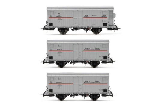MODELLINO IN SCALA COMPATIBILE CON FS 3-UNIT PACK REFIGERATED WAGONS EP.III 1:87 RIVAROSSI HR6605
