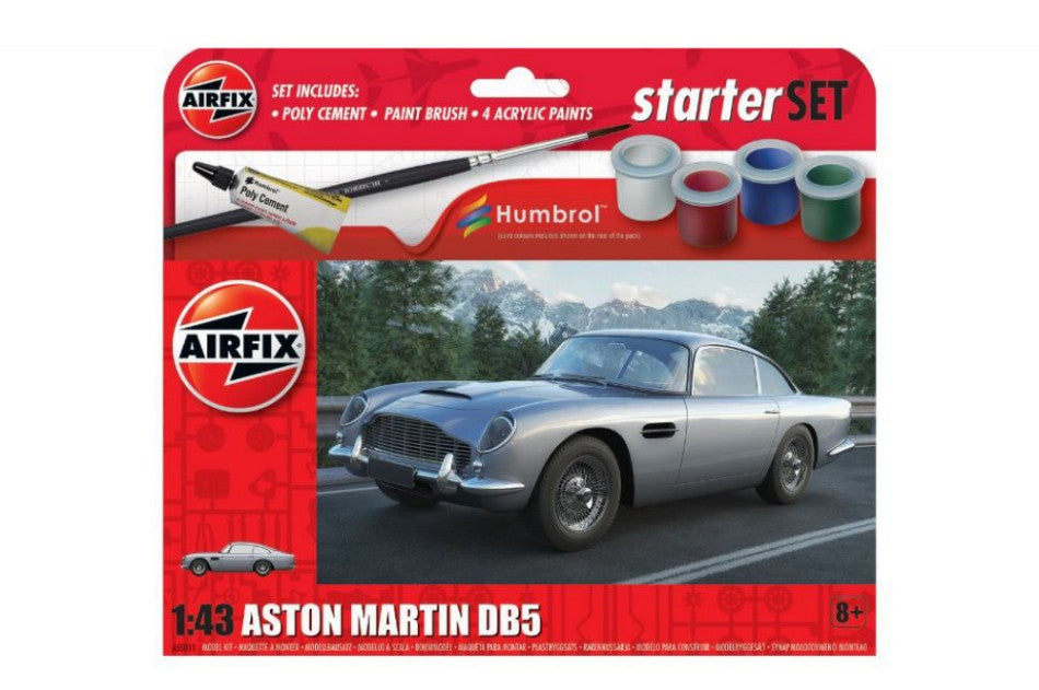 MODELLINO Airfix ASTON MARTIN DB5 SMALL STARTER SET KIT 1:43 MODEL SCALE A55011 250506