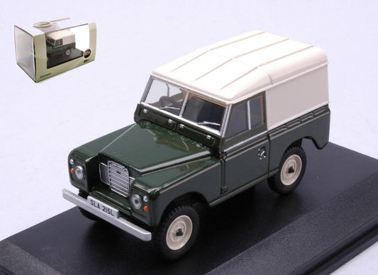 MODELLINO IN SCALA COMPATIBILE CON LAND ROVER SERIES III SWB HARD TOP GREEN/CREAM 1:43 OXFORD OXF43LR3S005