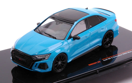 MODELLINO IN SCALA COMPATIBILE CON AUDI RS3 2022 BLUE 1:43 IXO MODEL MOC331