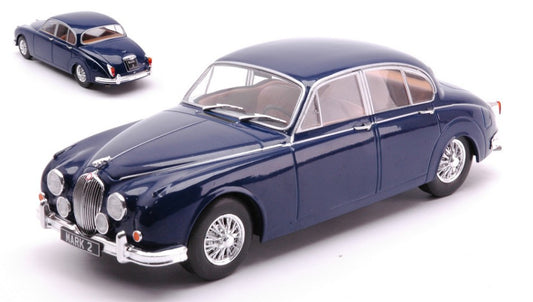 MODELLINO IN SCALA COMPATIBILE CON JAGUAR MK II 1960 DARK BLUE 1:24 WHITEBOX WB124201