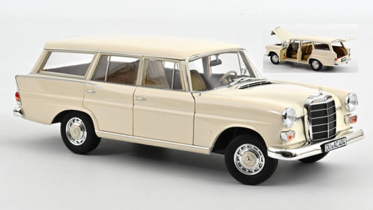 MODELLINO IN SCALA COMPATIBILE CON MERCEDES 200 UNIVERSAL 1966 CREAM 1:18 NOREV NV183709