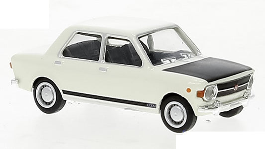 MODELLINO IN SCALA COMPATIBILE CON FIAT 128 WHITE/BLACK 1:87 BREKINA BRE22536