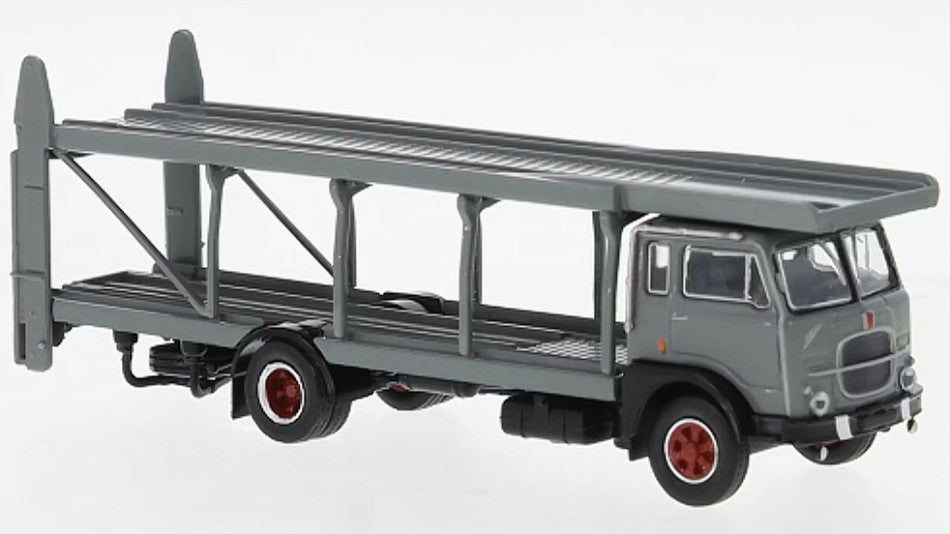 MODELLINO IN SCALA COMPATIBILE CON FIAT 642 CAR TRANSPORT GREY/BLACK 1:87 BREKINA BRE58486
