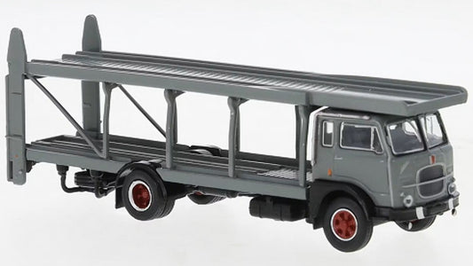 MODELLINO IN SCALA COMPATIBILE CON FIAT 642 CAR TRANSPORT GREY/BLACK 1:87 BREKINA BRE58486