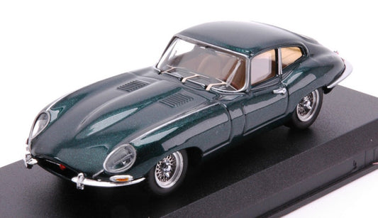 MODELLINO IN SCALA COMPATIBILE CON JAGUAR E TYPE COUPE' 1962 DARK GREEN 1:43 BEST MODEL BT9851