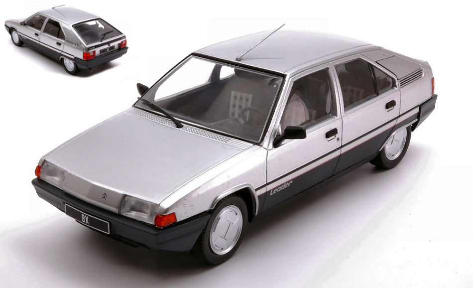 MODELLINO IN SCALA COMPATIBILE CON CITROEN BX LEADER 1985 SILVER 1:24 WHITEBOX WB124205