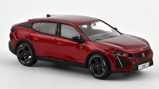 MODELLINO IN SCALA COMPATIBILE CON PEUGEOT 408 GT HYBRID 2023 ELIXIR RED 1:43 NOREV NV474811