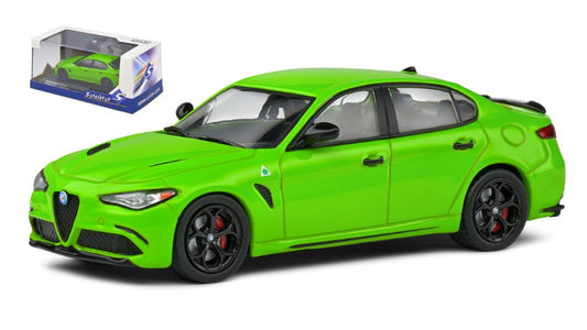 MODELLINO IN SCALA COMPATIBILE CON ALFA ROMEO GIULIA QUADRIFOGLIO BITURBO 2020 GREEN 1:43 SOLIDO SL4313106