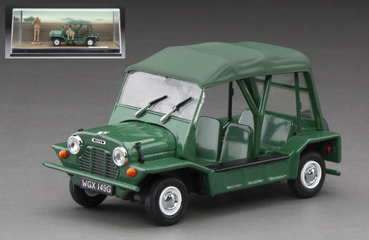 MODELLINO IN SCALA COMPATIBILE CON AUSTIN MINI MOKE 1968 GREEN W/2 FIGURES 1:43 VITESSE VE21156