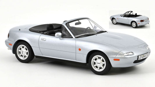 MODELLINO IN SCALA COMPATIBILE CON MAZDA MX-5 1989 SILVER 1:18 NOREV NV188023