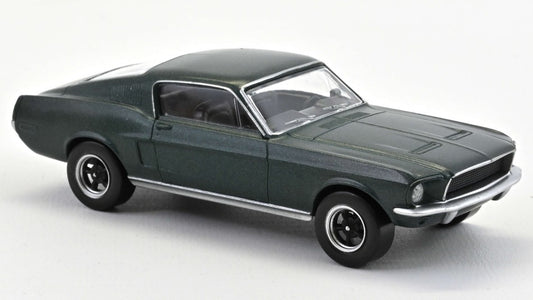 MODELLINO IN SCALA COMPATIBILE CON FORD MUSTANG FASTBACK 1968 SATIN GREEN METALLIC 1:43 NOREV NV270583