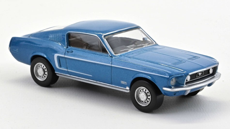MODELLINO IN SCALA COMPATIBILE CON FORD MUSTANG FASTBACK 1968 ACAPULCO BLUE 1:43 NOREV NV270584