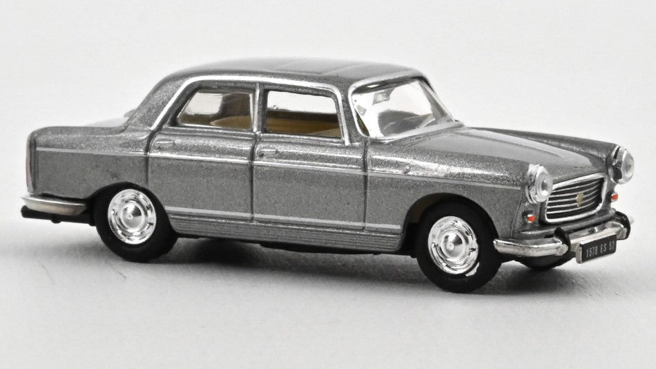 MODELLINO IN SCALA COMPATIBILE CON PEUGEOT 404 1968 GREY METALLIC 1:87 NOREV NV474449