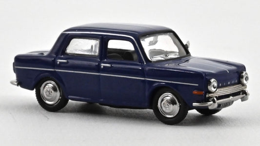 MODELLINO IN SCALA COMPATIBILE CON SIMCA 1000 GLS 1968 BLUE 1:87 NOREV NV571097