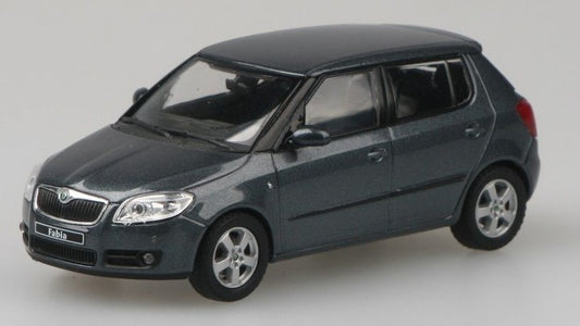 MODELLINO IN SCALA COMPATIBILE CON SKODA FABIA II 2006 ANTRACITE 1:43 ABREX AB008CF