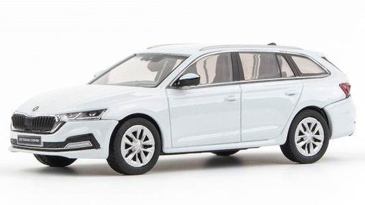 MODELLINO IN SCALA COMPATIBILE CON SKODA OCTAVIA IV COMBI 2020 MOON WHITE 1:43 ABREX AB038EJ