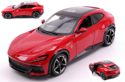 MODELLINO IN SCALA COMPATIBILE CON FERRARI PUROSANGUE SUV RED 1:24 BURAGO BU26030R