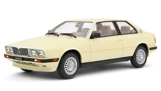 MODELLINO IN SCALA Laudo Racing COMPATIBILE CON MASERATI BITURBO 1982 AVORIO 1:18 MODEL SCALE LX001A 241217
