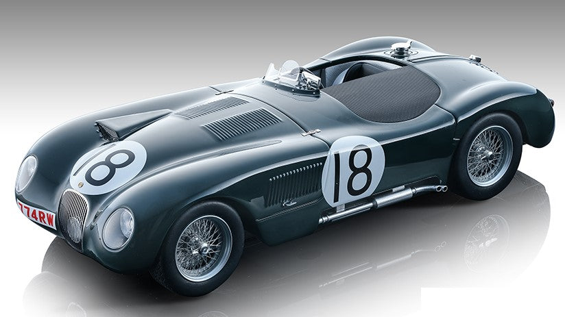 MODELLINO Tecnomodel JAGUAR C-TYPE N.18 WINN.LE MANS 1953 T.ROLT-D.HAMILTON 1:18 MODEL SCALE TMD18290B 250506