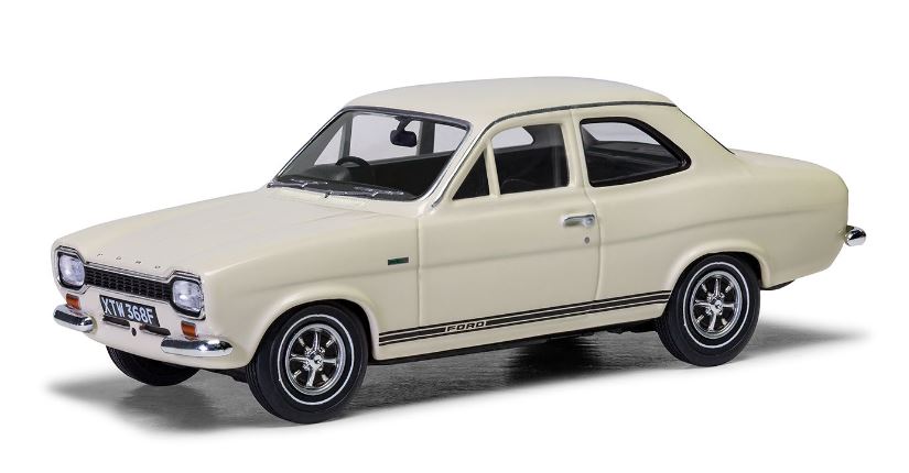 MODELLINO IN SCALA COMPATIBILE CON FORD ESCORT MK1 TWIN-CAM WHITE 1:43 VANGUARDS VA09532