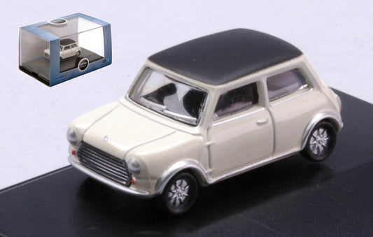 MODELLINO IN SCALA COMPATIBILE CON MINI COOPER S MKII SNOWBERRY WHITE/BLACK 1:76 OXFORD OXF76MCS004