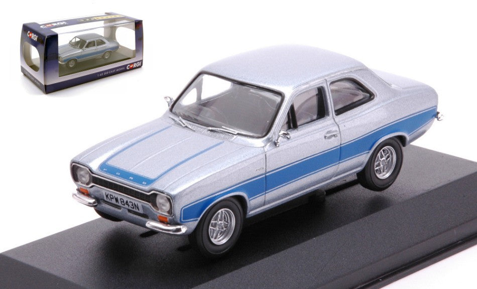 MODELLINO IN SCALA COMPATIBILE CON FORD ESCORT MK1 RS2000 SILVER 1:43 VANGUARDS VA09530