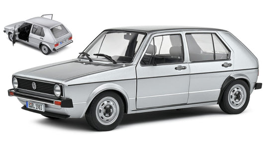 MODELLINO IN SCALA COMPATIBILE CON VW GOLF L MKI 1983 SILVER 1:18 SOLIDO SL1800214
