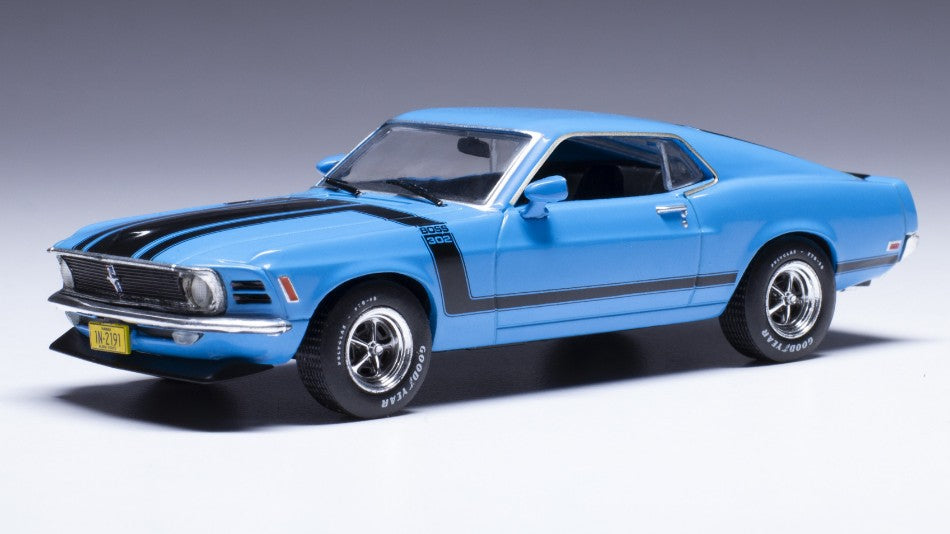 MODELLINO IN SCALA Ixo Model COMPATIBILE CON FORD MUSTANG BOSS 302 1970 BLUE 1:43 MODEL SCALE CLC569 241217