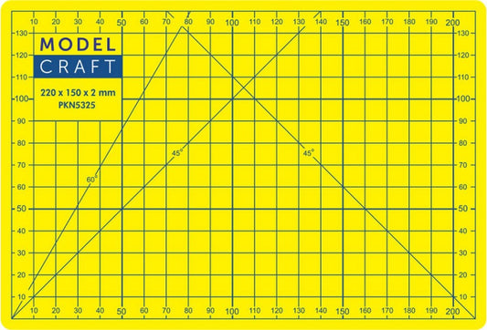 FOGLIO DI LAVORO GIALLO 230x160 2 SPESSORI A5 Scale Varie Model Craft