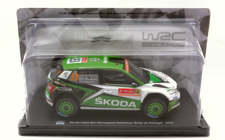 MODELLINO IN SCALA COMPATIBILE CON SKODA FABIA R5 N.23 RALLY PORTUGAL 2019 ROVANPERA-HALTTUNEN 1:24 EDITORIA MAG24RVQ10