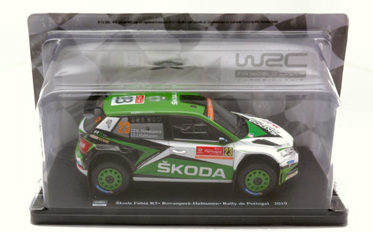 MODELLINO IN SCALA COMPATIBILE CON SKODA FABIA R5 N.23 RALLY PORTUGAL 2019 ROVANPERA-HALTTUNEN 1:24 EDITORIA MAG24RVQ10