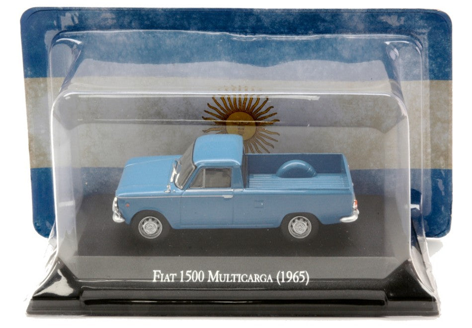 MODELLINO IN SCALA COMPATIBILE CON FIAT 1500 MULTICARGA 1965 LIGHT BLUE 1:43 EDITORIA MAGARG79