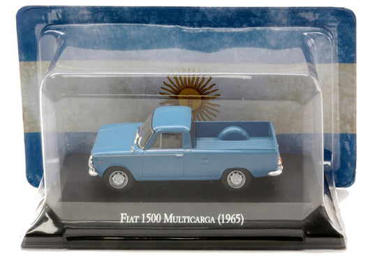 MODELLINO IN SCALA COMPATIBILE CON FIAT 1500 MULTICARGA 1965 LIGHT BLUE 1:43 EDITORIA MAGARG79