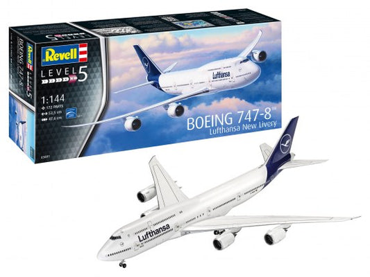 MODELLINO Revell BOEING 747-8 LUFTHANSA "NEW LIVERY" KIT 1:144 MODEL SCALE RV03891 250506