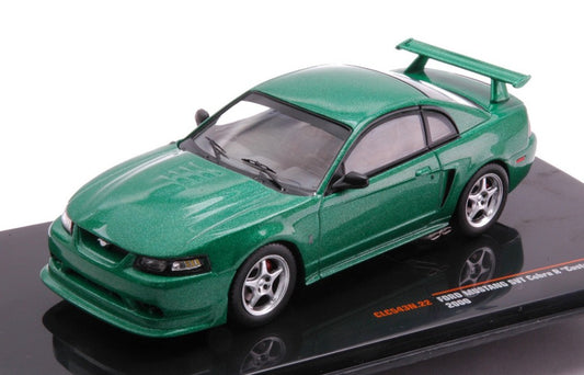 MODELLINO IN SCALA COMPATIBILE CON FORD MUSTANG STV COBRA R 2000 MET.GREEN 1:43 IXO MODEL CLC543