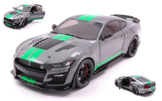 MODELLINO IN SCALA COMPATIBILE CON FORD MUSTANG SHELBY GT500 COUPE 2023 GREY/GREEN 1:18 SOLIDO SL1805911