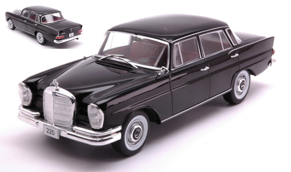 MODELLINO IN SCALA COMPATIBILE CON MERCEDES 220 (W111) 1959 BLACK 1:24 WHITEBOX WB124210