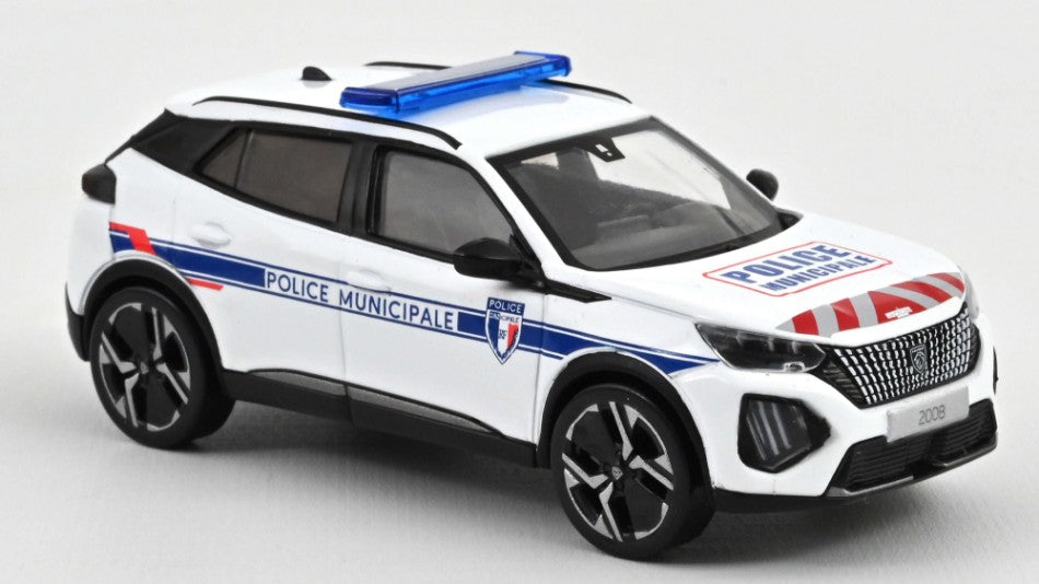 MODELLINO IN SCALA COMPATIBILE CON PEUGEOT 2008 GT 2024 PPLICE MUNICIPALE RED/WHITE 1:43 NOREV NV472876 241220